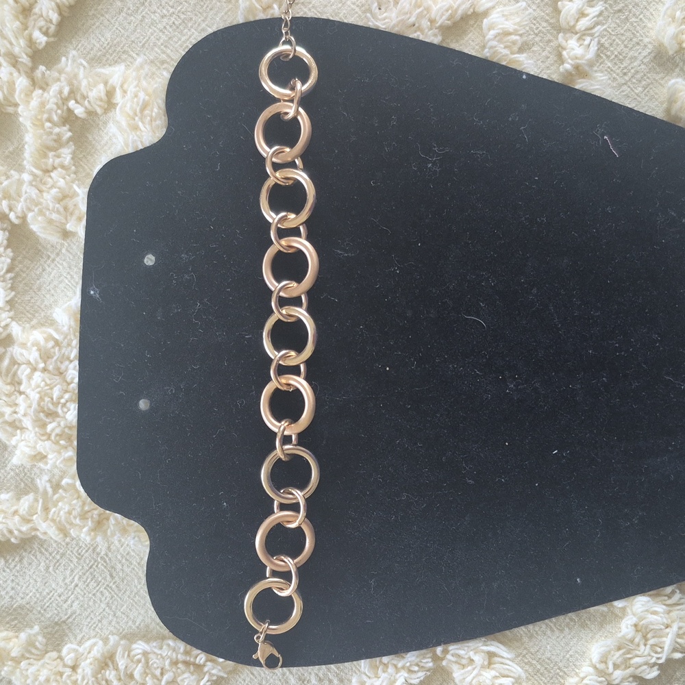 Gold Plated Interlocking Circle Bracelet